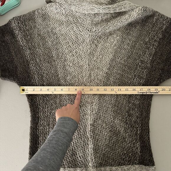 Fenn Wright Manson Women's Turtleneck Tunic Sweater M Gray Taupe Wool Blend Cozy - Picture 9 of 11